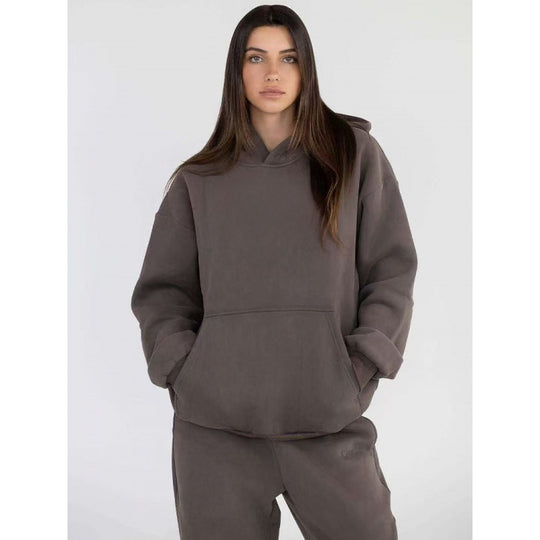 Damen nan oversized Kapuzenpullover mit Kängurutasche und weichem Fleece-Innenfutter Shop Nory
