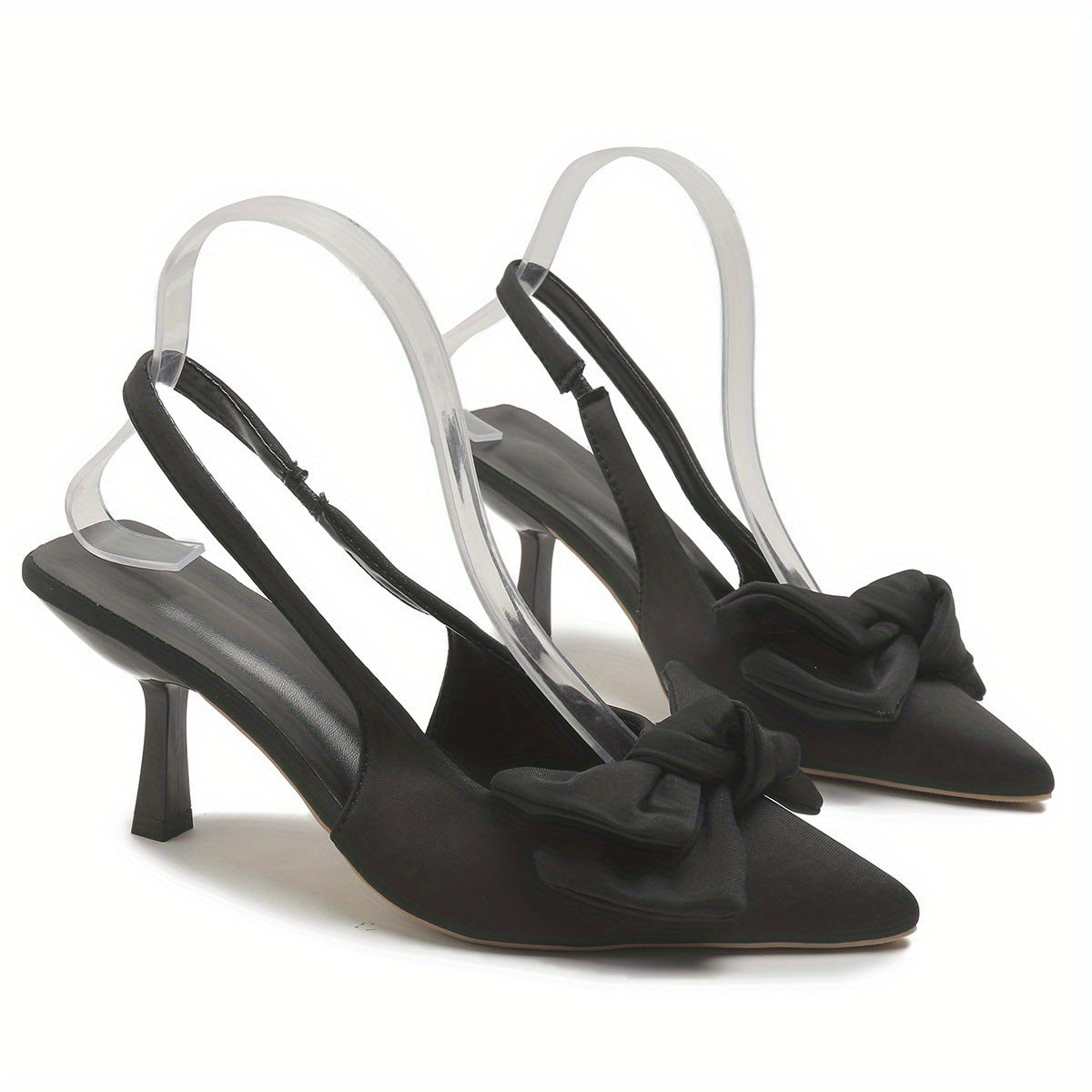 Damen elegante Slingback-Pumps mit dekorativem Schleifen-Detail
