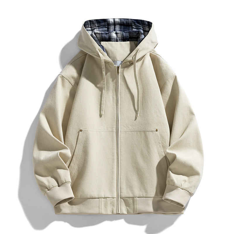 Herren Sportliche Kapuzenjacke mit Fleece-Futter Shop Nory