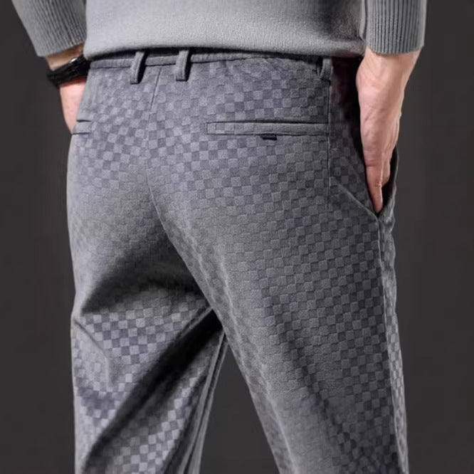 Herren Modische Freizeit-Hose mit Karomuster