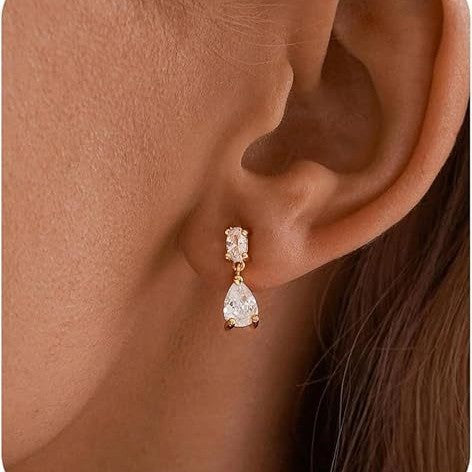 Damen Ohrhänger mit luxuriöser Zirkonia-Anordnung Shop Nory