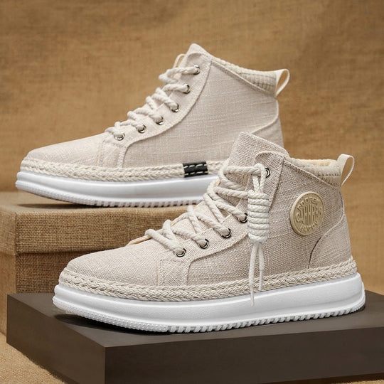 Damen sportive High-Top Sneakers mit elastischen Einsätzen und trendigem Obermaterial Shopnory