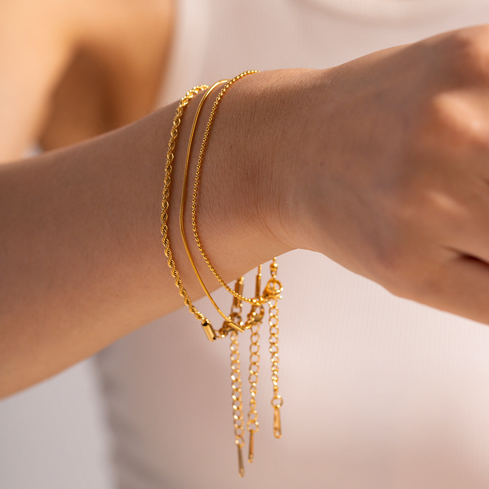Damen Armband-Set mit drei eleganten Gliederketten Shop Nory