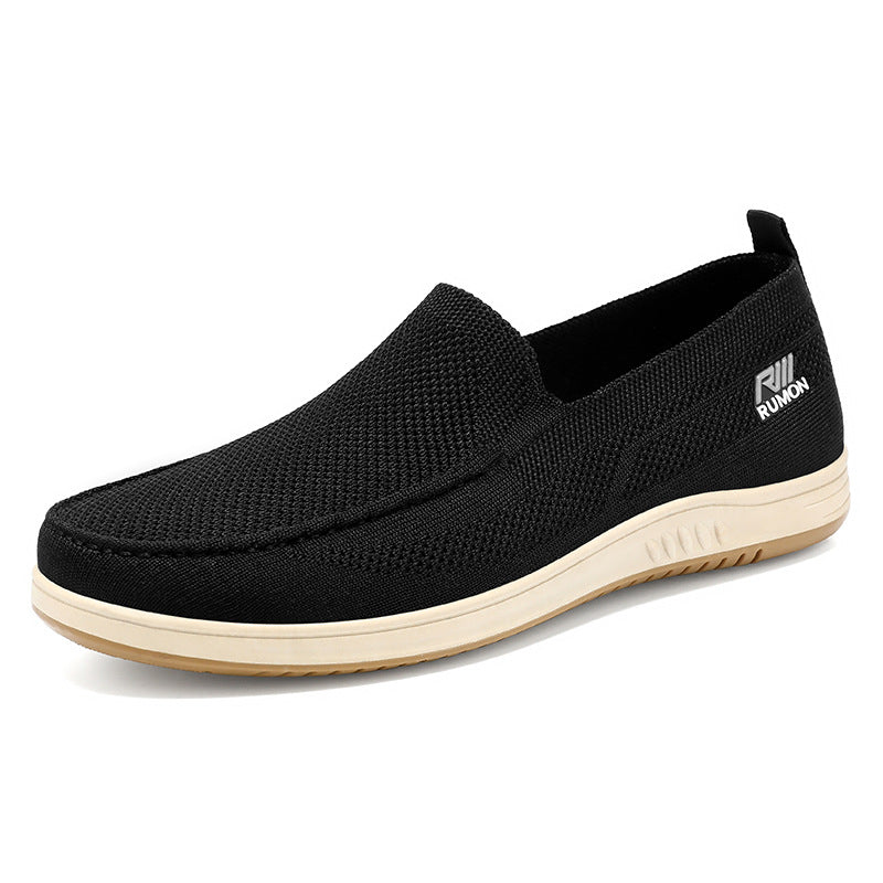 Herren nan leichtgewichtiger Mesh-Mokassin-Slipper mit nahtlosem Strickoberteil, Memory-Komforteinlage und rutschfester Flexsohle Shop Nory