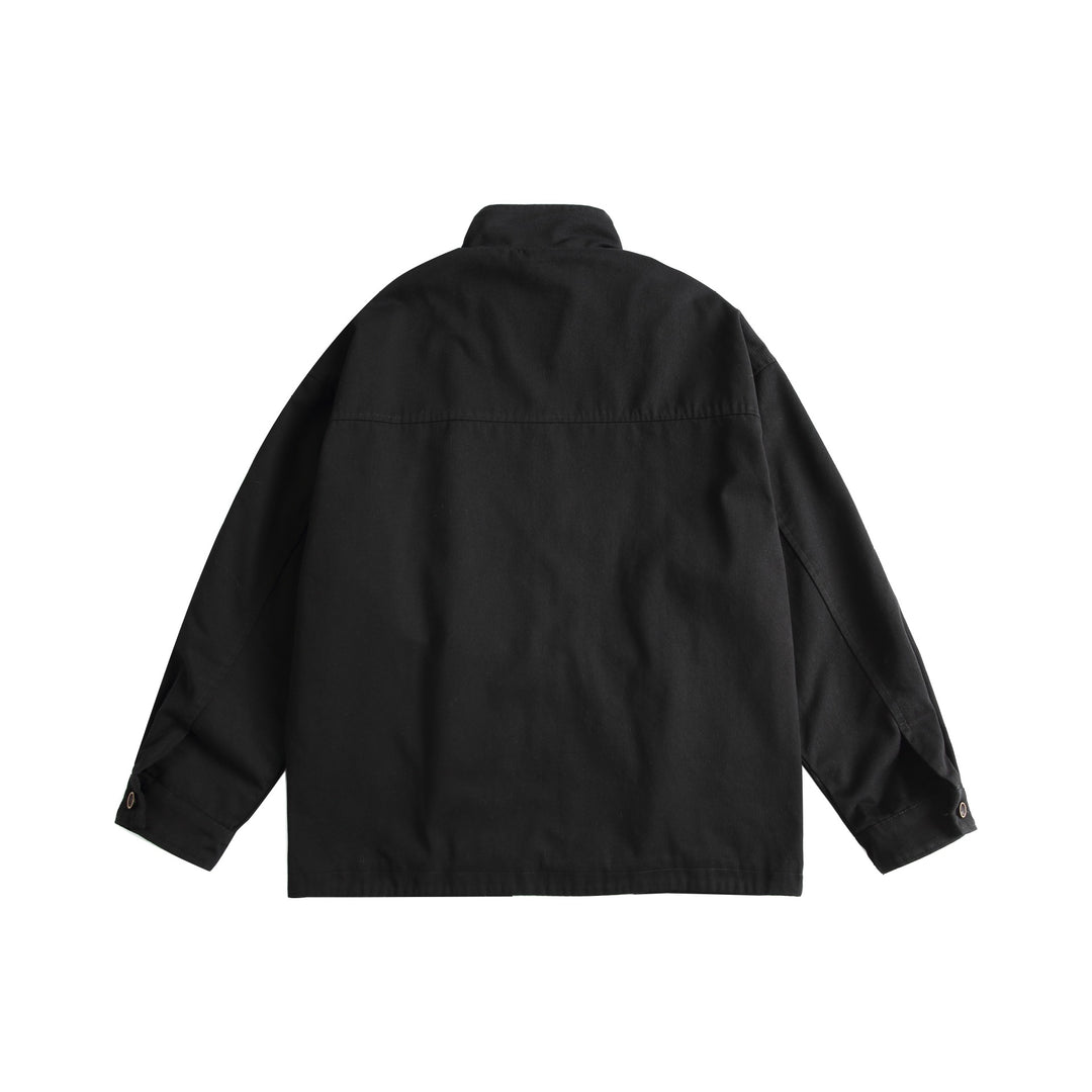 Unisex Oversized Canvas-Fieldjacke mit Tunnelzug, Funnelkragen und Utility‑Taschen Shop Nory