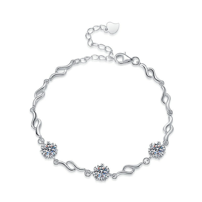 Damen glamouröses Armband mit funkelnden Kristallen Shop Nory