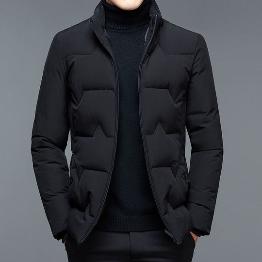 Herren Wattierte Stehkragenjacke mit wasserabweisender Oberfläche und Reißverschlusstaschen Shop Nory