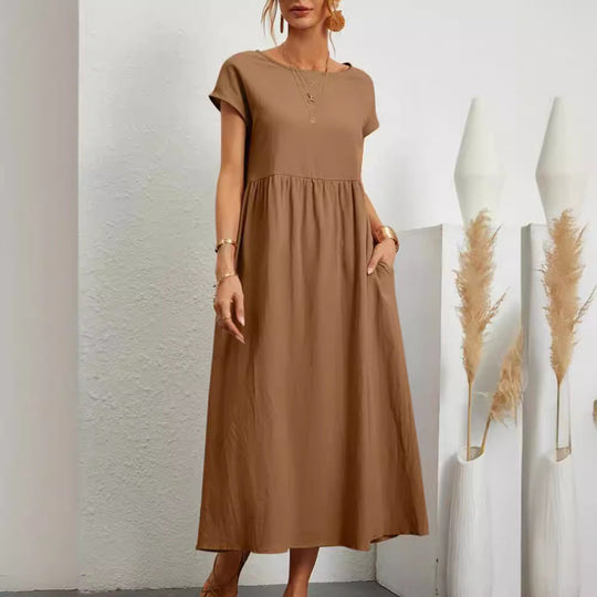 Damen Maxikleid aus leichtem, luftdurchlässigem Stoff