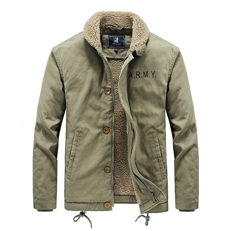 Herren Lässige Jacke mit Teddyfutter Shop Nory