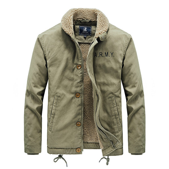 Herren Lässige Jacke mit Teddyfutter Shop Nory
