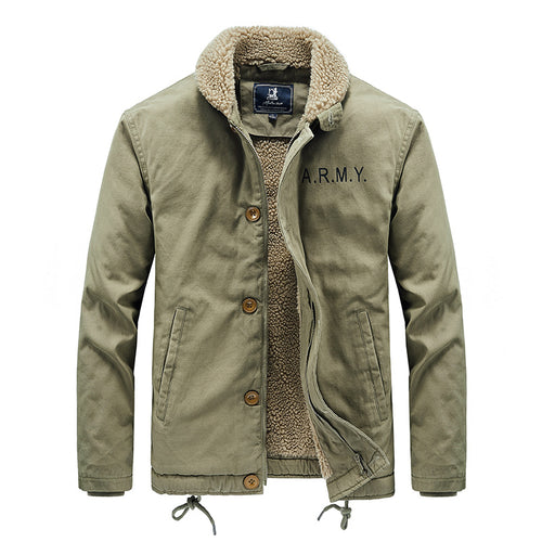Herren Lässige Jacke mit Teddyfutter Shop Nory