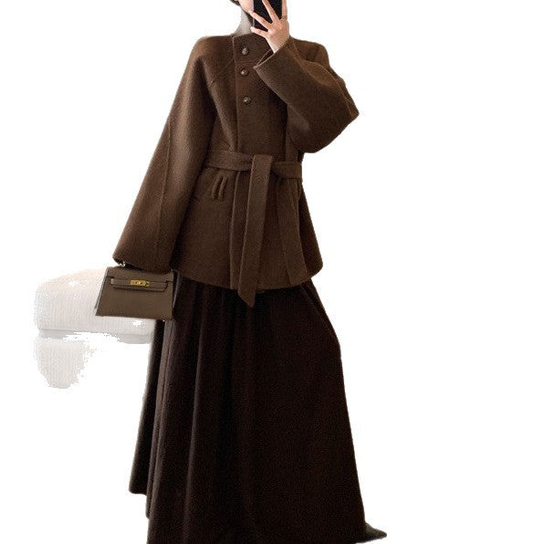 Damen Modischer und eleganter Wollmantel Shop Nory