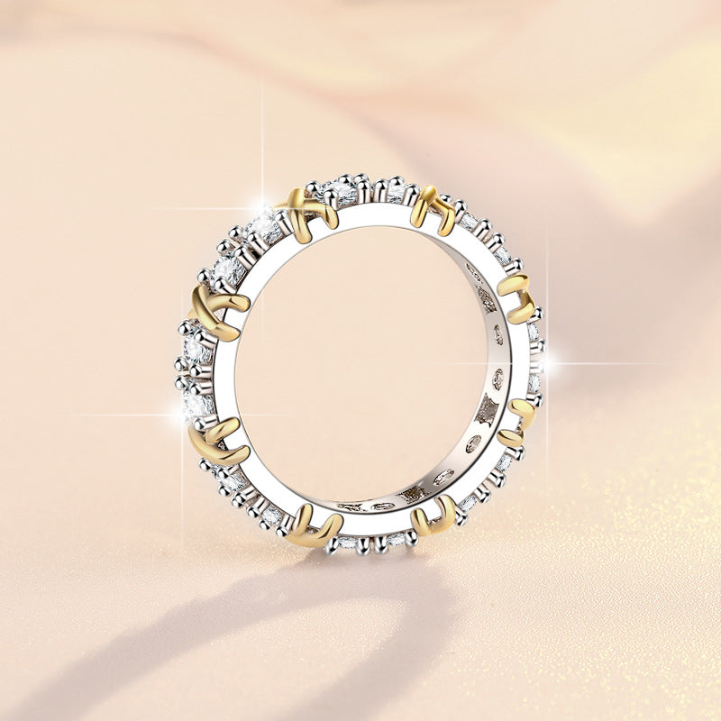 Damen eleganter Zirkonia-Ewigkeit-Ring mit filigraner Fassung Shop Nory