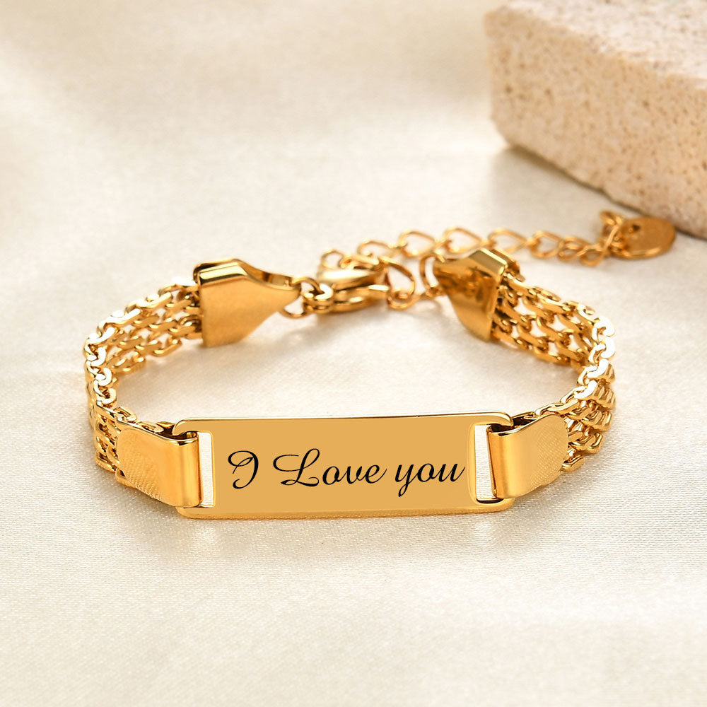 Damen Armband mit personalisierbarem Gravur-Design Shop Nory