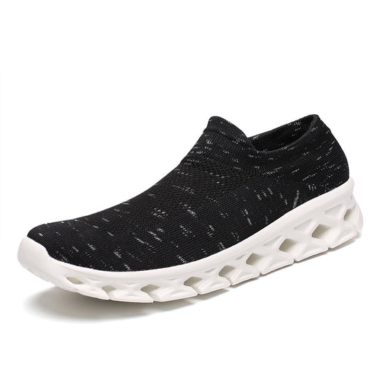 Unisex Leichter Slip-On Strick-Freizeitschuh mit wabenförmiger Hohlkammer-Sohle Shopy Nory