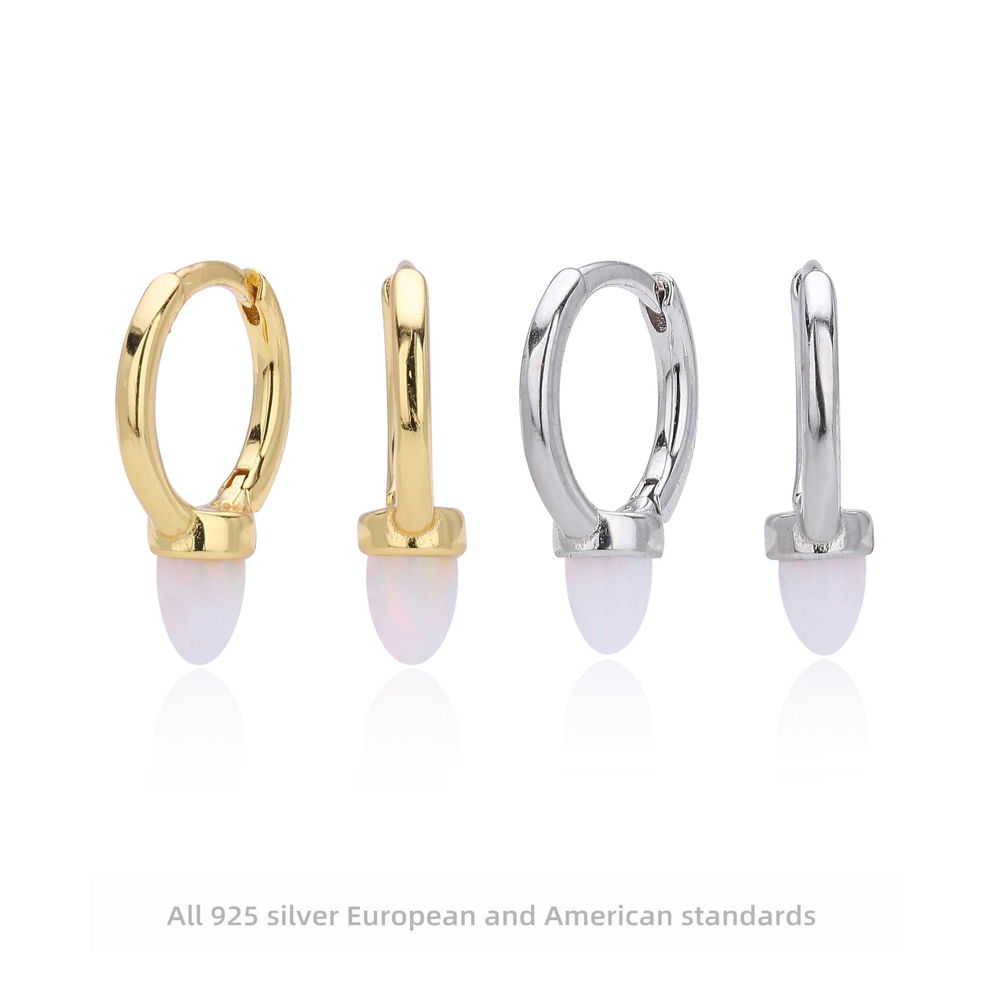 Damen Ohrhänger mit eleganten Opal-Details und hochwertigem 925 Sterling Silber Shop Nory