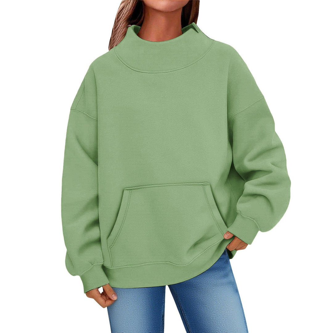 Damen Oversized Hoodie mit Stehkragen und Kängurutasche Shop Nory