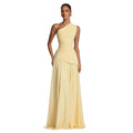 Damen Elegantes One-Shoulder Maxikleid mit fließenden Drapierungen