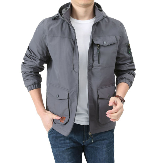 Herren Urban-Utility Fieldjacke mit Kapuze, Mehrfach‑Taschen und elastischen Bündchen Shop Nory