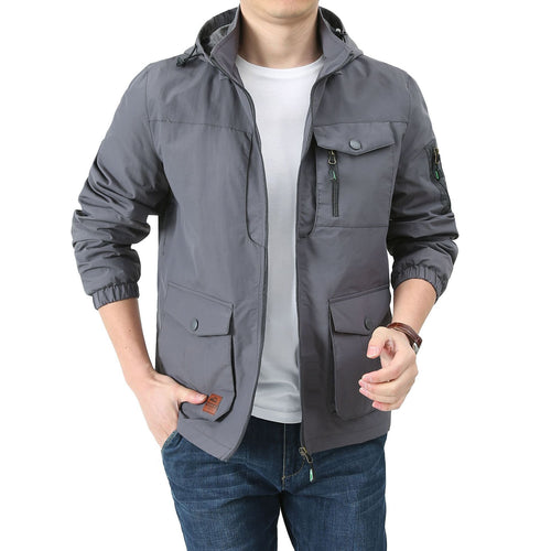 Herren Urban-Utility Fieldjacke mit Kapuze, Mehrfach‑Taschen und elastischen Bündchen Shop Nory