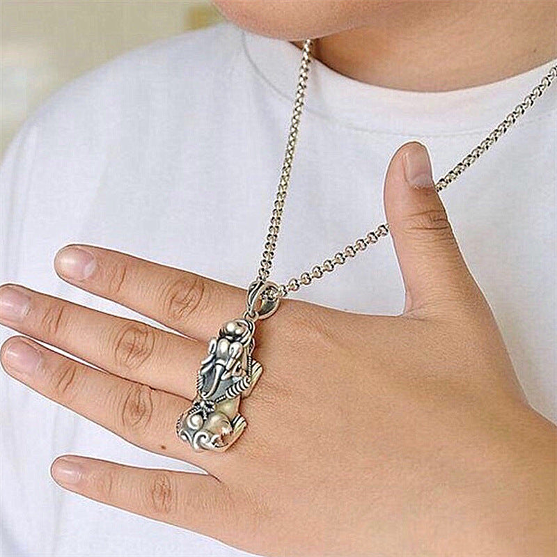 Damen Halskette mit detailreichem Frosch-Anhänger Shop Nory