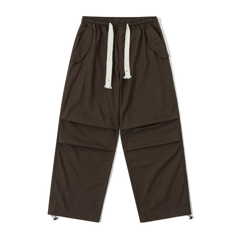 Unisex Weite Utility-Cargohose mit elastischem Bund, Kordelzug und verstellbarem Saum Shop Nory