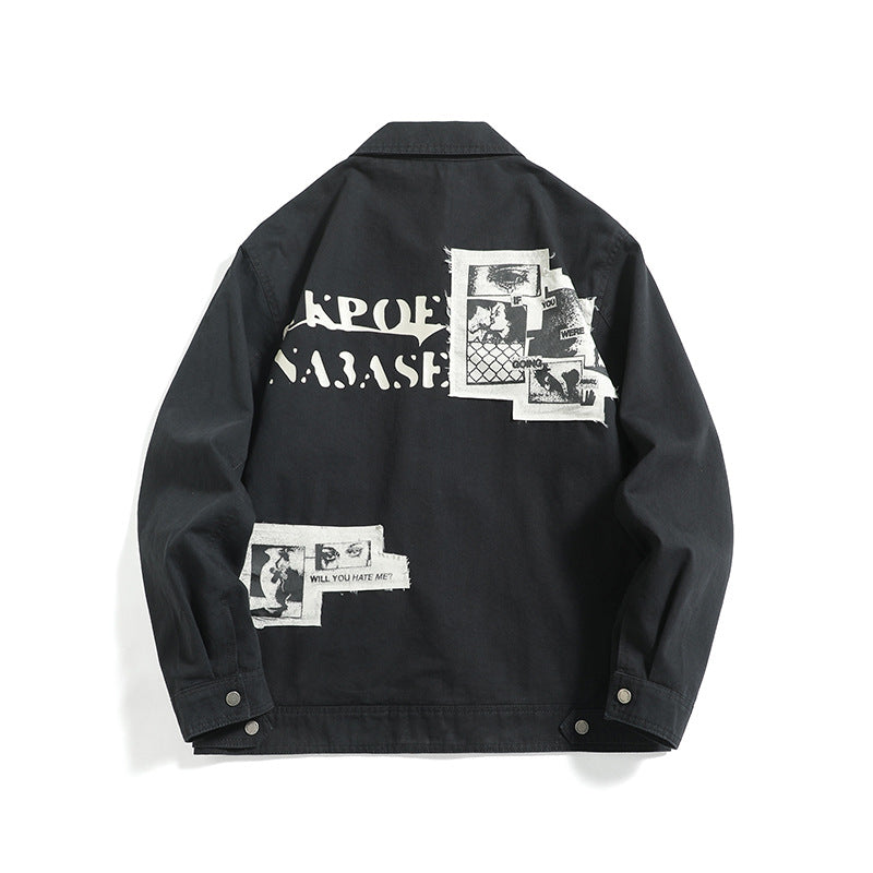 Unisex Kurzblouson im Workwear-Look mit diagonaler Reißverschluss-Brusttasche Shop Nory