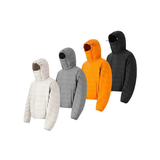 Unisex Leichte wattierte Kapuzenjacke mit Thermo‑Isolierung, Stehkragen und verdecktem Reißverschluss Shop Nory