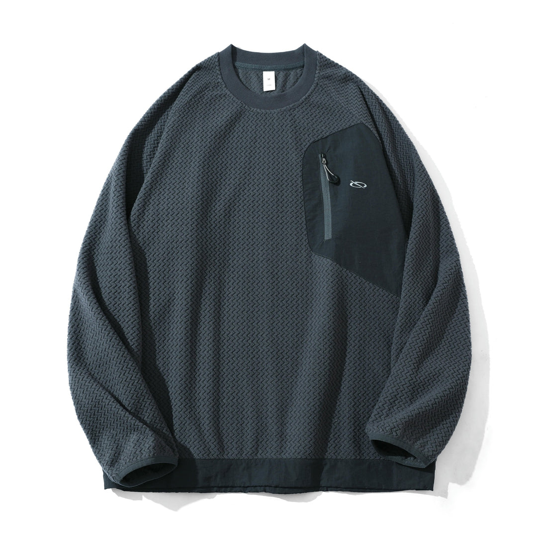 Unisex Strukturiertes Waffel‑Sweatshirt mit Brustzipptasche Shop Nory