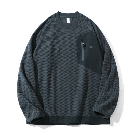 Unisex Strukturiertes Waffel‑Sweatshirt mit Brustzipptasche Shop Nory