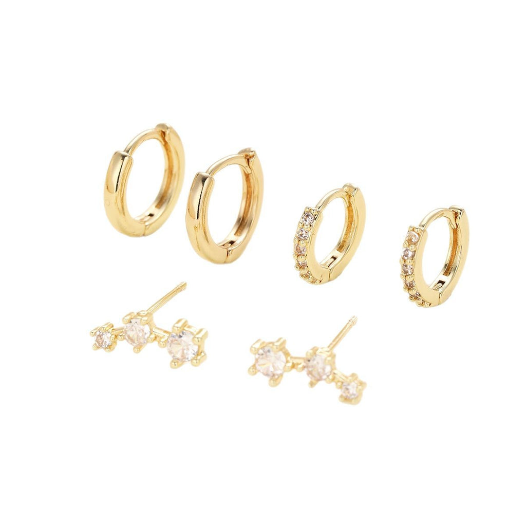 Damen Ohrstecker-Set mit funkelnden Kristallen und elegantem Design Shop Nory
