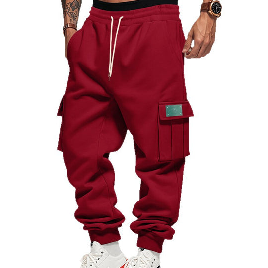 Herren nan Cargo-Jogginghose mit großzügigen Klappentaschen, elastischem Bund und geripptem Saum Shop Nory