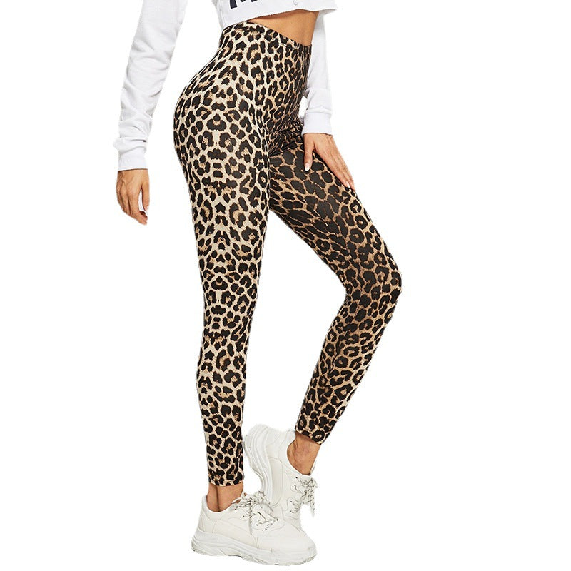 Damen Elegante Leggings im modischen Leopardenmuster