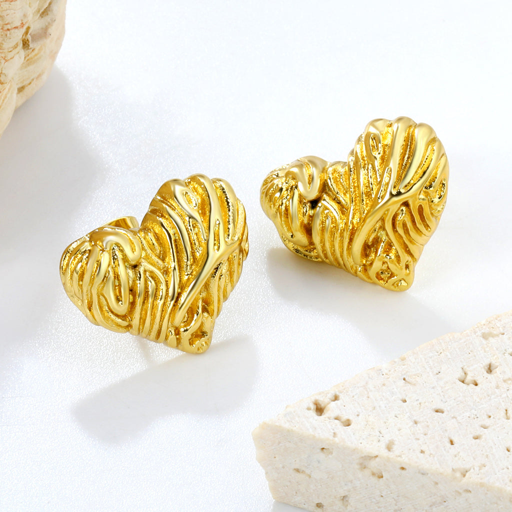 Damen Ohrstecker im Herzen-Design aus hochwertigem Edelstahl Shop Nory