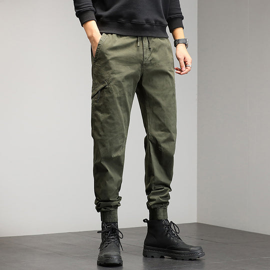 Herren Utility-Cargohose im Joggerstil mit Gummibündchen und Multifunktions‑Taschen Shop Nory