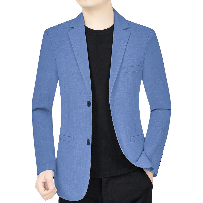 Herren Schmal geschnittenes Einreihiges City-Blazer mit strukturierter Wollmischung Shop Nory