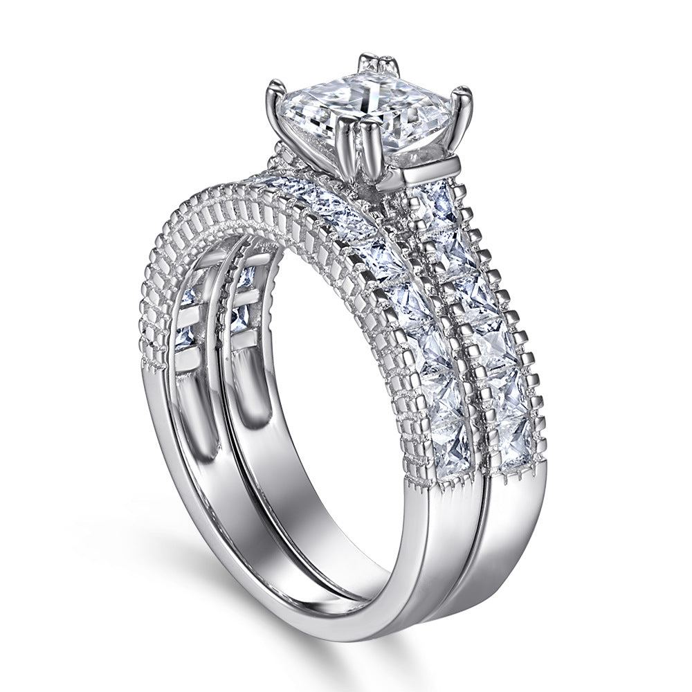 Damen Eternity Ring mit funkelndem Zirkonbesatz Shop Nory