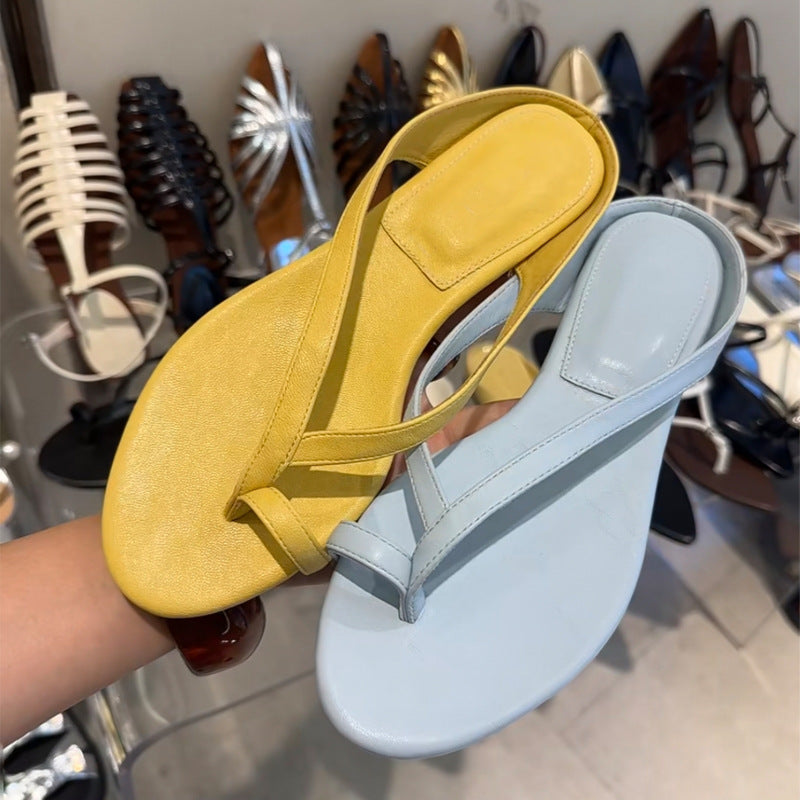 Damen Elegante Zehentrenner-Sandalen mit modischem Riemendesign