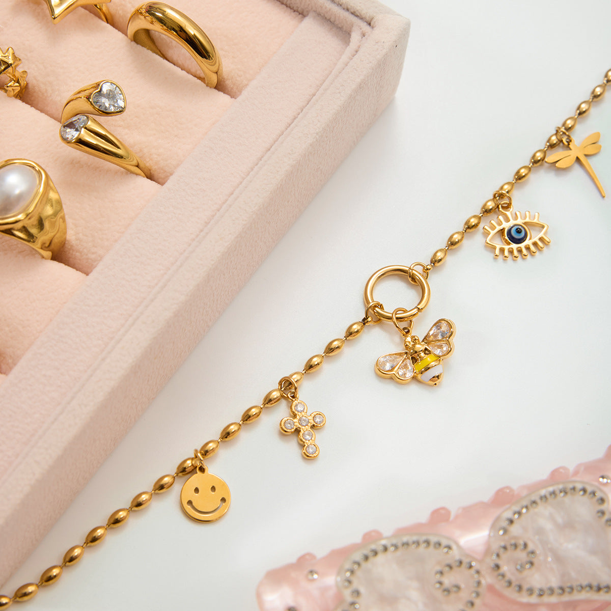 Damen Halskette mit einzigartigem Charm-Design aus hypoallergenem Edelstahl Shop Nory