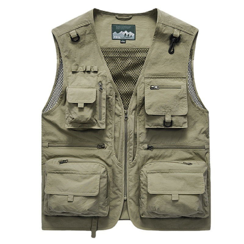 Herren Multifunktionale Angler- und Utilityweste mit Mesh‑Einsätzen und Multifachtaschen Shop Nory