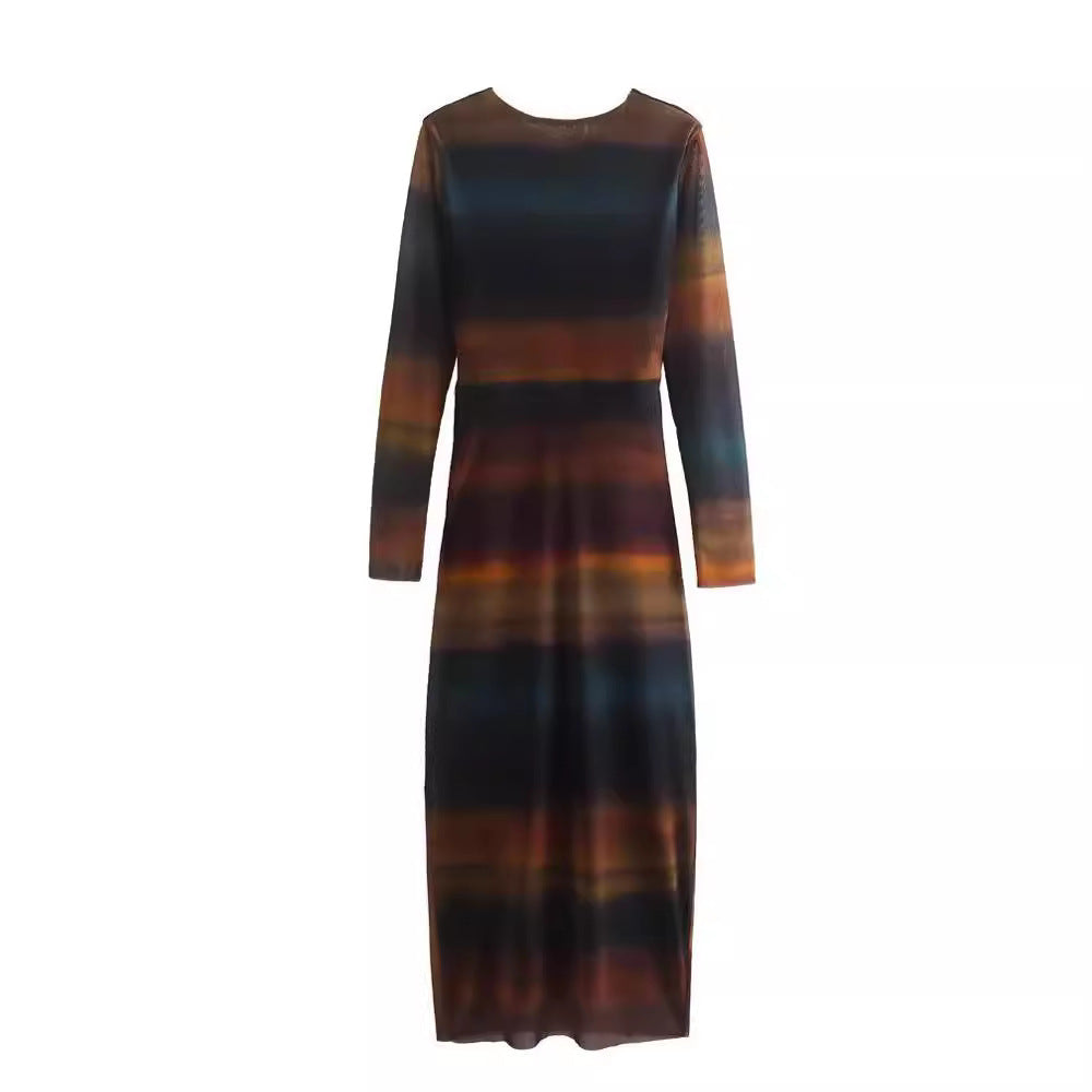 Damen Figurbetontes Midikleid mit seitlicher Drappierung und Rundhalsausschnitt Shop Nory