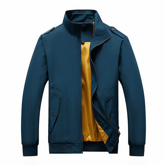 Herren Bomberjacke im Aviator-Microfiber-Look mit Ärmeltasche und gerippten Abschlüssen Shop Nory
