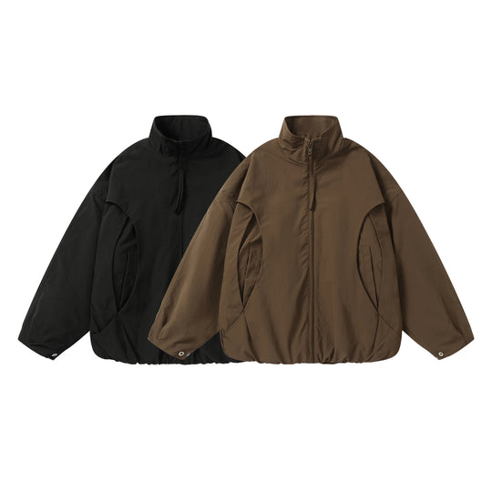 Unisex Boxy-Kurzjacke mit hohem Stehkragen und Ballonärmeln Shop Nory