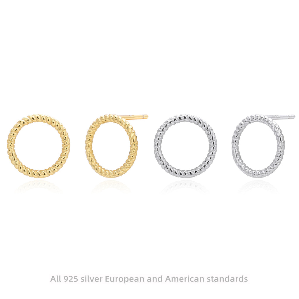 Damen Ohrringe aus 925 Sterling Silber mit anspruchsvollem geflochtenem Design Shop Nory