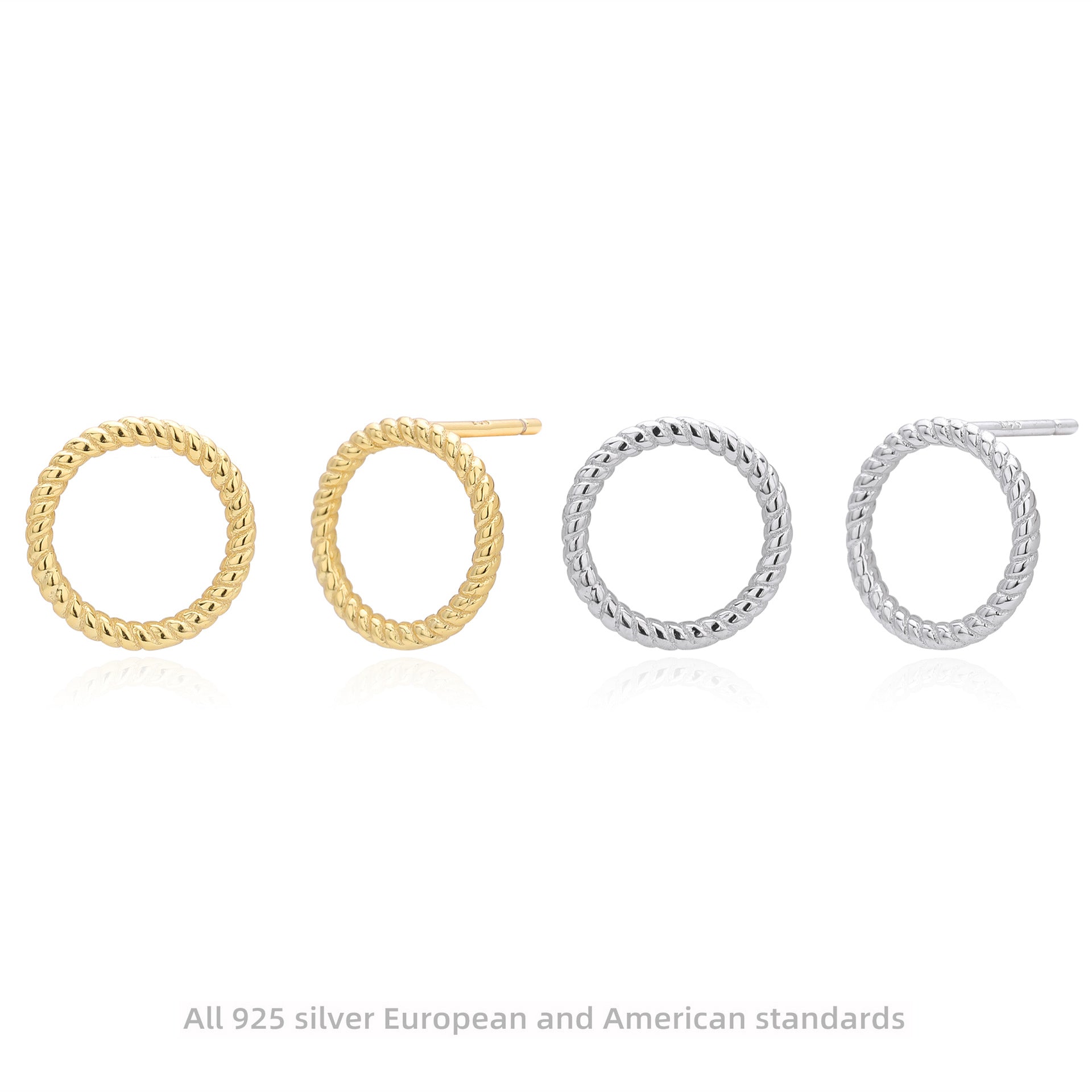 Damen Ohrringe aus 925 Sterling Silber mit anspruchsvollem geflochtenem Design Shop Nory