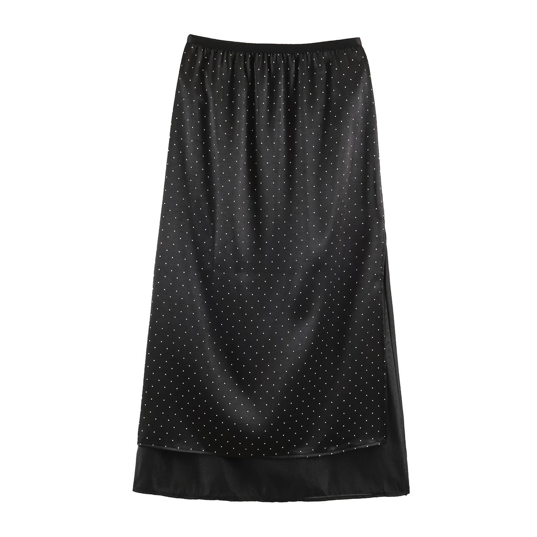 Damen Unterrock mit gepunktetem Mesh‑Überwurf und elastischem Bund Shop Nory
