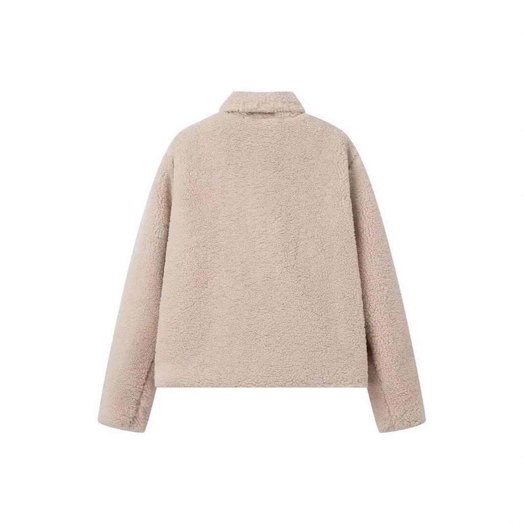 Damen Teddy-Mantel aus Faux-Shearling mit Oversize-Kragen Shop Nory