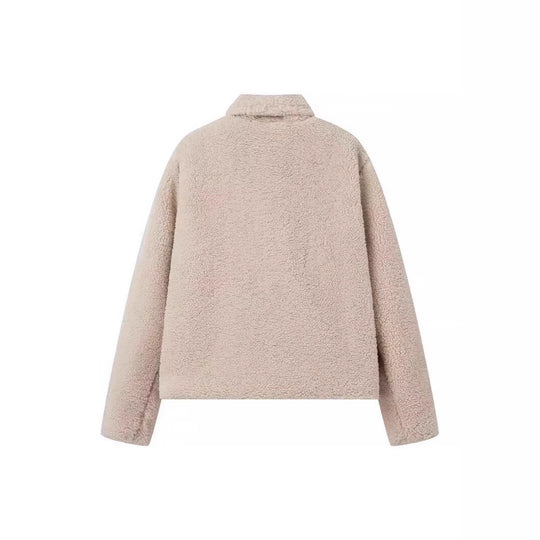 Damen Teddy-Mantel aus Faux-Shearling mit Oversize-Kragen Shop Nory