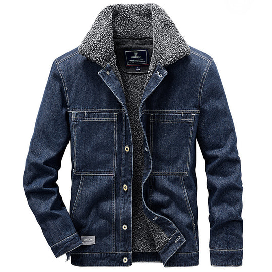 Herren Sherpa-gefütterte Denimjacke im Worker-Style Shop Nory