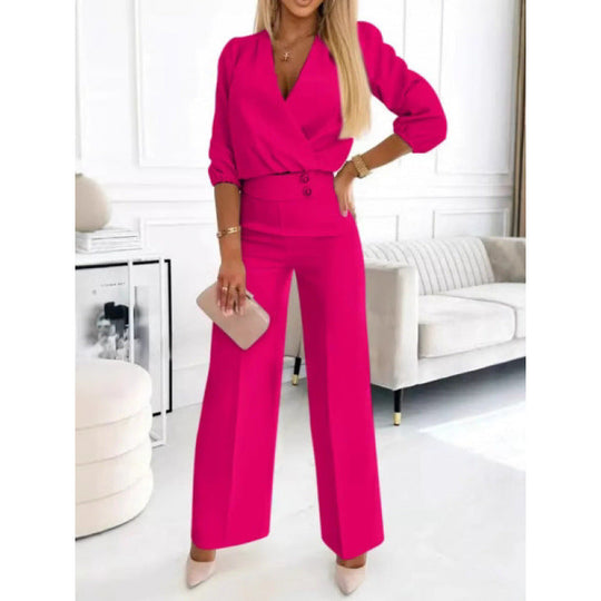 Damen elegantes Jumpsuit mit weiten Beinen